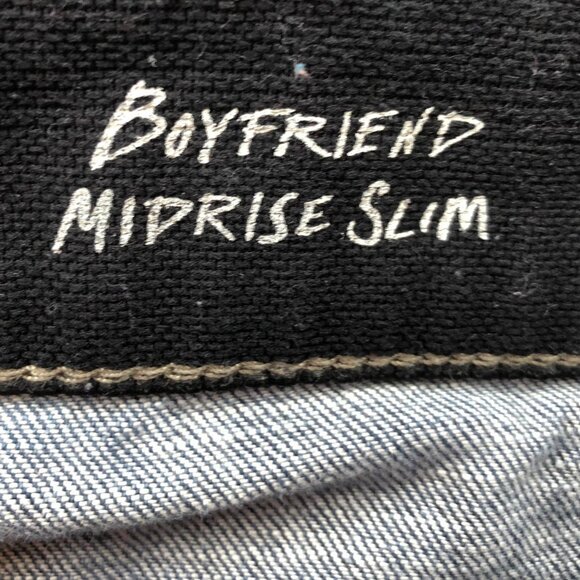 Eddie Bauer Womens Boyfriend Jeans Size 20W Midrise Slim Relaxed Blue Denim - Picture 8 of 14